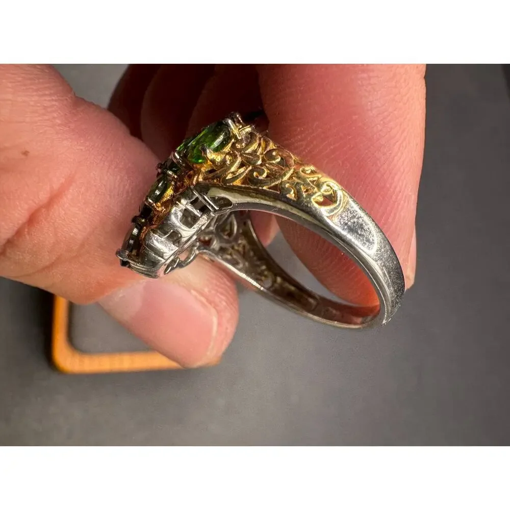 STS Chuck Clemency Sterling Silver 925 Chrome Dropside W/ Gold Vermeil Ring Sz 9